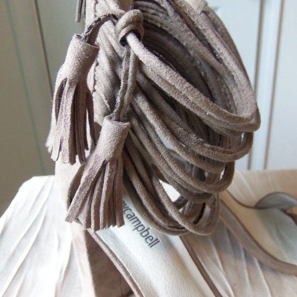 Jeffrey Campbell Formosa Taupe Suede Heels sz 8 - Picture 5 of 9